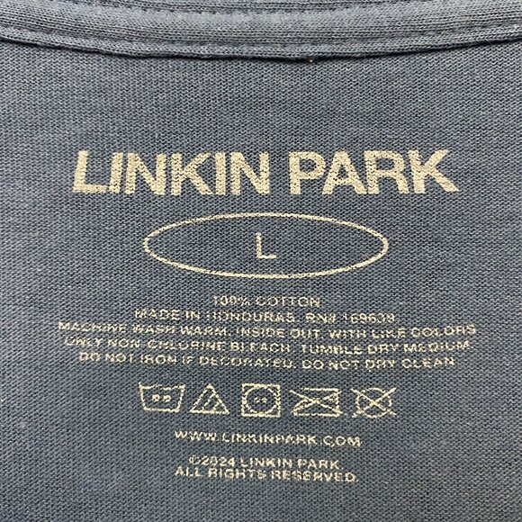 Linkin Park Blue Hybrid Theory Rock T-Shirt Size Large - Picture 4 of 4